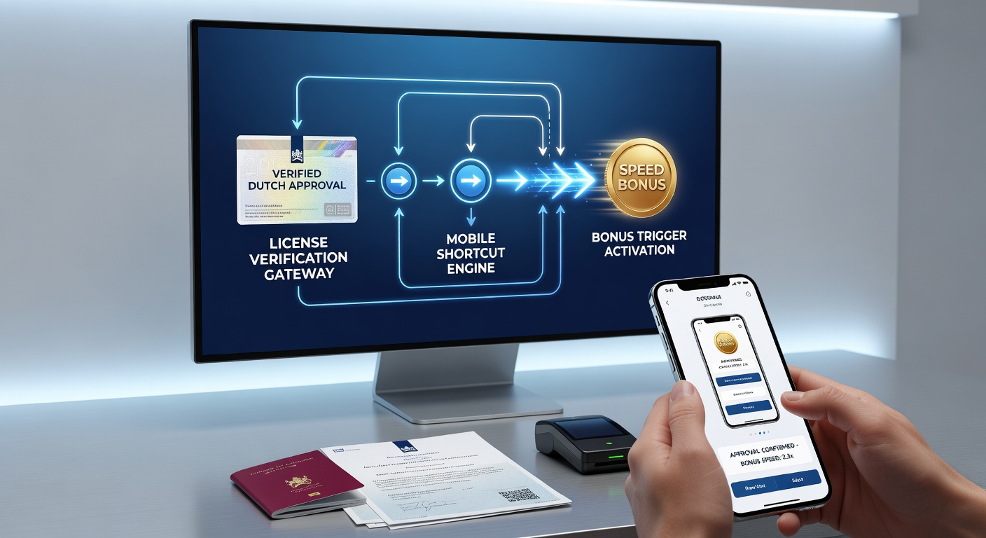 Diagram van mobiele slot- en live tafel interfaces met licentie-gevalideerde bonus triggers